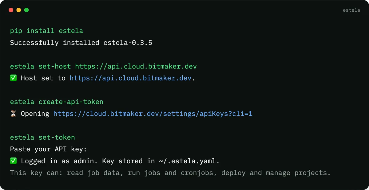 Bitmaker Cloud — Install the CLI & connect it